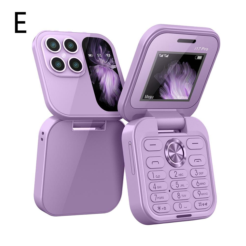 HPDL 2024 New Mini Flip Mobile Phone 2 SIM Card Small Display Foldable Cell Phone